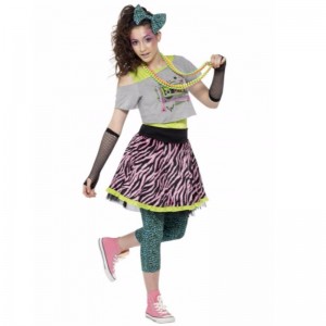 Kids Girls Back to 80s Wild Child Costume Dress Skirt Shirt wholesale