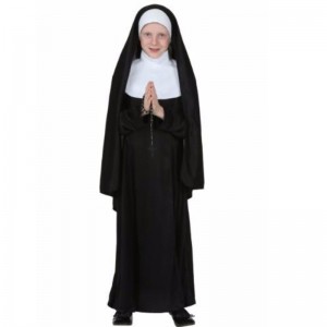 Black Teen Girl Halloween Costumes Fancy Dress Child Nun Costume for Party Girls\' Clothing