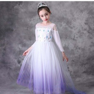 COS110 Girls Dresses Princess Cosplay Elsa Dress Halloween Clothing Fancy TV & Movie Costume Kids