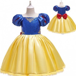 Baige New Arrival Short Sleeves Snow White Frock Girl Christmas Halloween Party Dress D0677