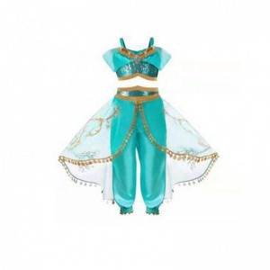 New Product TV&Movie Jasmine Princess Dress Aladdin Magic Lamp Princess Costume Children Dresses Girl Party