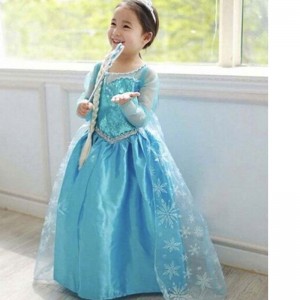 Children's Christmas Birthday Party Princess Cosplay Elsa 2 Girls Dress DGHC-002