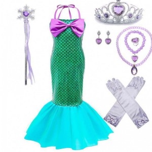 Customized Children Little Mermaid Clothes Fancy Mermaid Costume For Girls