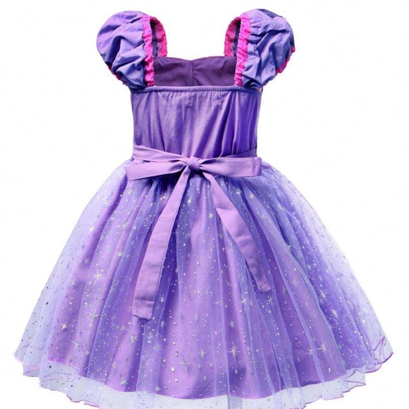 High Quality Rapunzel Princess Dress Dress for Party movie Tangled characters cosplay girls birthday party dress for 1-4 years
