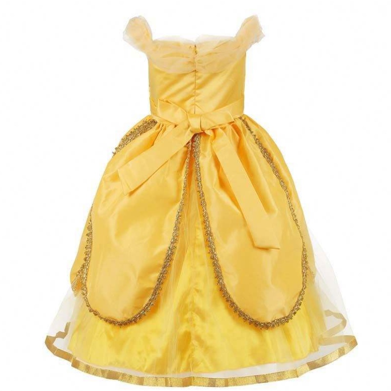 2022 New Arrivals Little Kid Ball Gown Halloween Party Cosplay Girls Princess Belle Beauty Costume HCBL-004