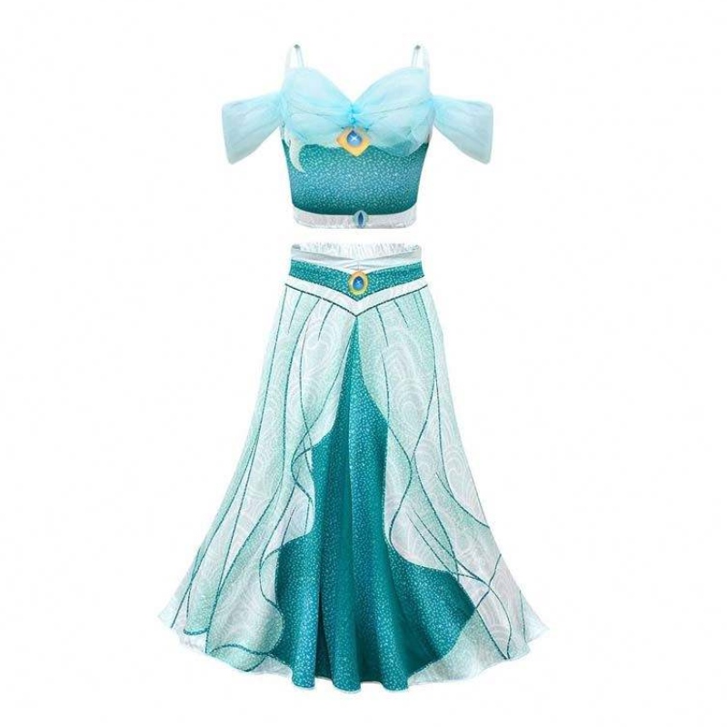 novedadess 2022 Halloween Cosplay Arabian Princess Aladdin And Jasmine Costume with Headband Jewelry HCAL-005