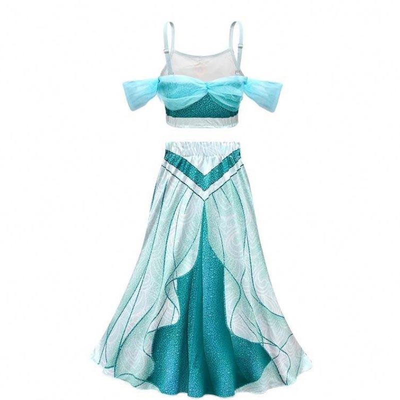 novedadess 2022 Halloween Cosplay Arabian Princess Aladdin And Jasmine Costume with Headband Jewelry HCAL-005