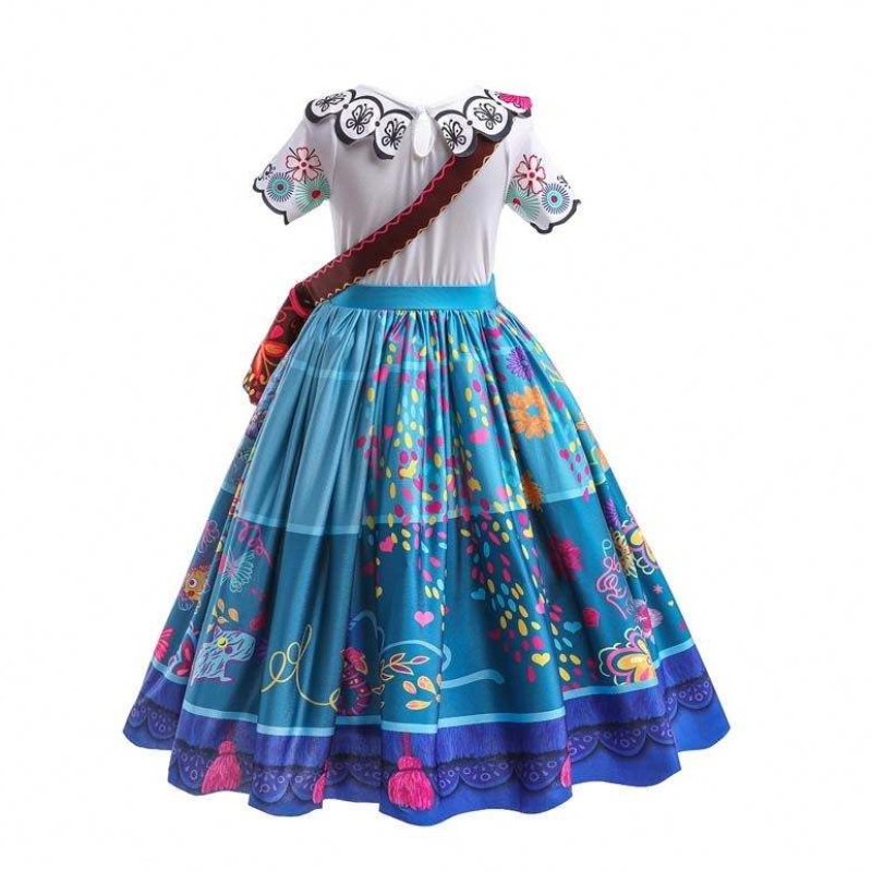 Factory Direct Supply New Carnival Kids Party Cosplay Costume Isabella Purple Encanto Dress For Kids HCIS-001