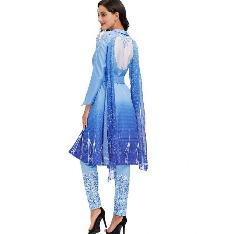 2022 new arrivals Adult Snow Queen Elsa Cosplay Halloween Costume Women HCGD-055