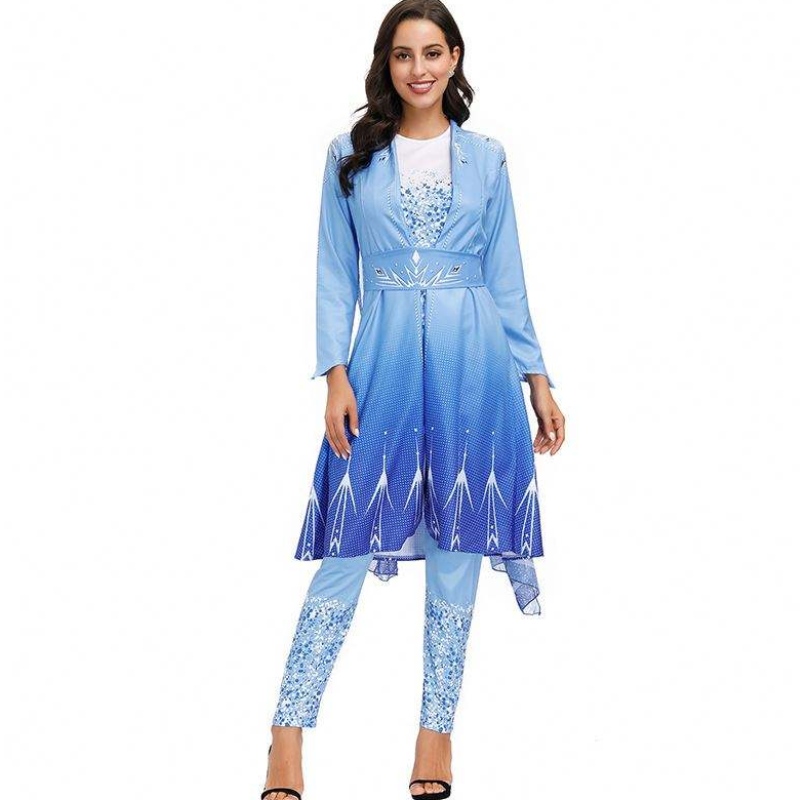 2022 new arrivals Adult Snow Queen Elsa Cosplay Halloween Costume Women HCGD-055
