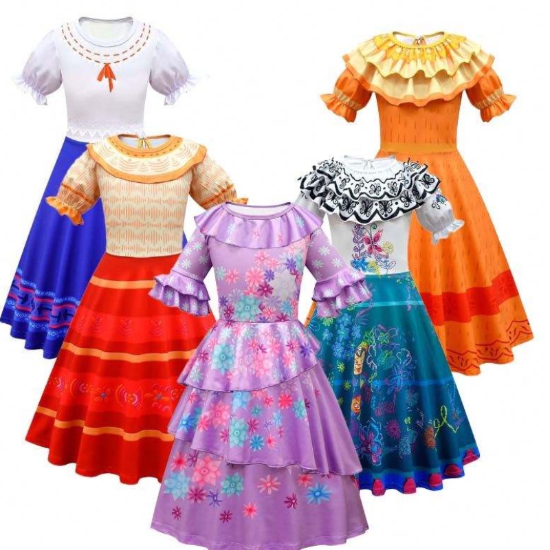 2022 Princess Encanto Mirabel Costume Dress Party EncantoIsabela Madrigal Costume HCIS-006