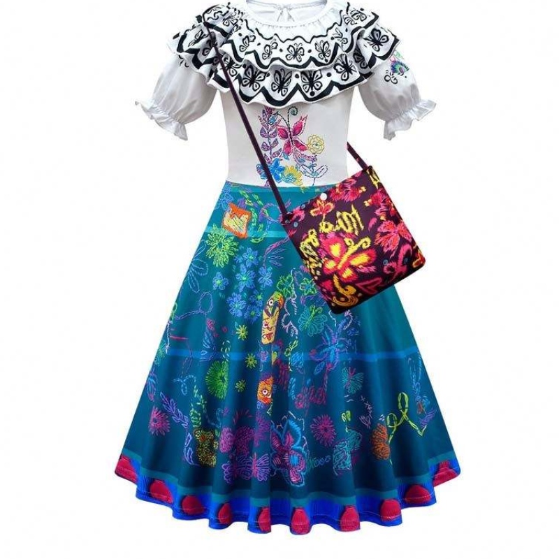 Halloween Cosplay Outfit Women Adult Princess Dresses Mirabel Isabella Encanto Adult Costume HCIS-017