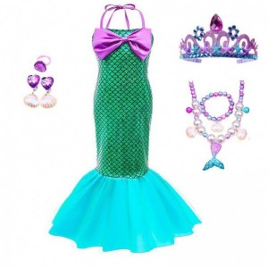 Kids Baby Girl Cosplay Costumes Ariel Princess Little Mermaid Dress For Kids Baby Girl HCMM-009