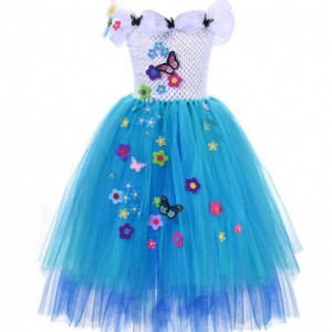 Baby Girls 1-8Year Handmade Crochet Tulle Mirabel Isabela Encanto Tutu Dress HCIS-014