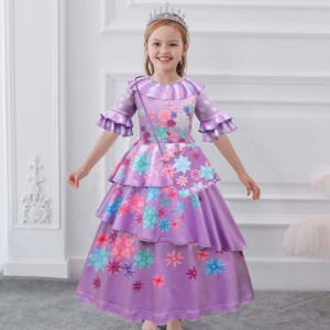 Baige Purple Isabella Mirabel Encanto Cosplay Costume Dress Girls Princess Dress MFMW001