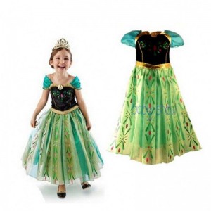 Fancy baby frocks elsa costume christmas halloween party dresses for kids