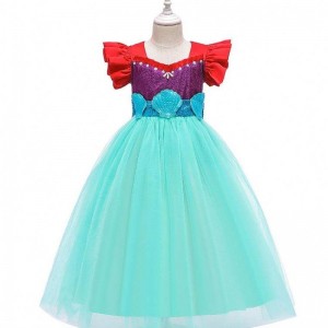 Baige 2021 New Models Short sleeve Children's Dress Mermaid Girl Cosplay Costume BX0627