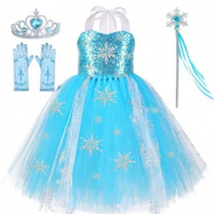 3-11 years old dress Blue Halloween Costume girl unicorn dresses Princess Dress Tutu Skirt