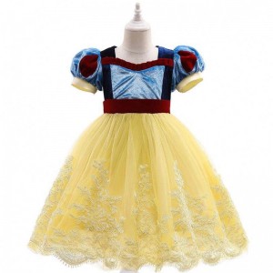 BAIGE New Style Snow White Sofiya Princess Dress Short Sleeves Halloween Party Dress For Girls