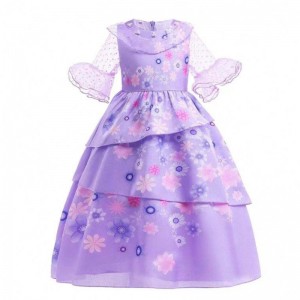 Anime Encanto Cosplay Isabella Purple Dress Girls Princess Costume Children Fancy Dress