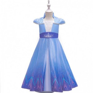 New Princess Elsa Anne Cosplay Dresses Girls TV Movie Costumes Halloween Party Clothes BX1709