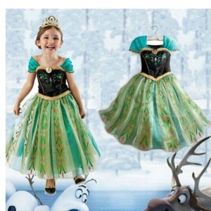 Elsa Wholesale Little Girl party Wear Cosplay Clothing Disny Princess Dress BXLSXB