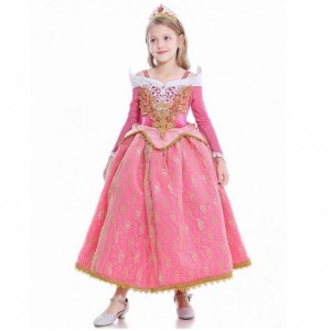 Girls Dress Sleeping Beauty Princess Aurora Lace Dress Cosplay Performance Costume D0701 SMR026