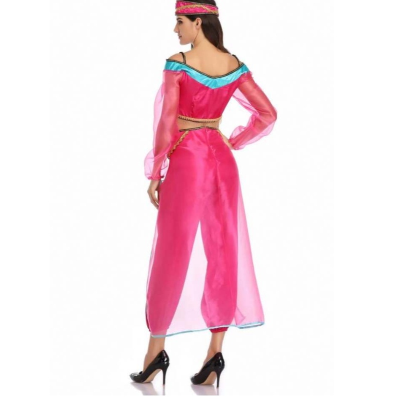 Wholesale Sexy Women Long Sleeve Arab India Jasmine Princess Costume Halloween Fairy Greek Goddess Lady Cosplay Costume