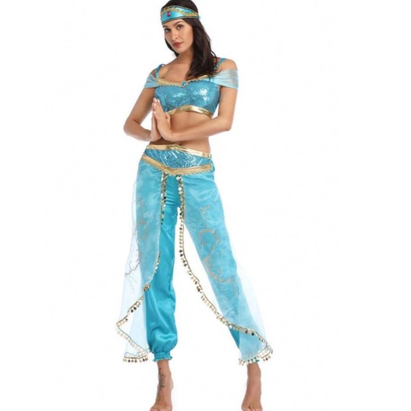 Wholesale Sexy jasmine aladdin pants women costume Princess Costume Adult Arabian Belly Dancer Costume princess jasmine cosplay