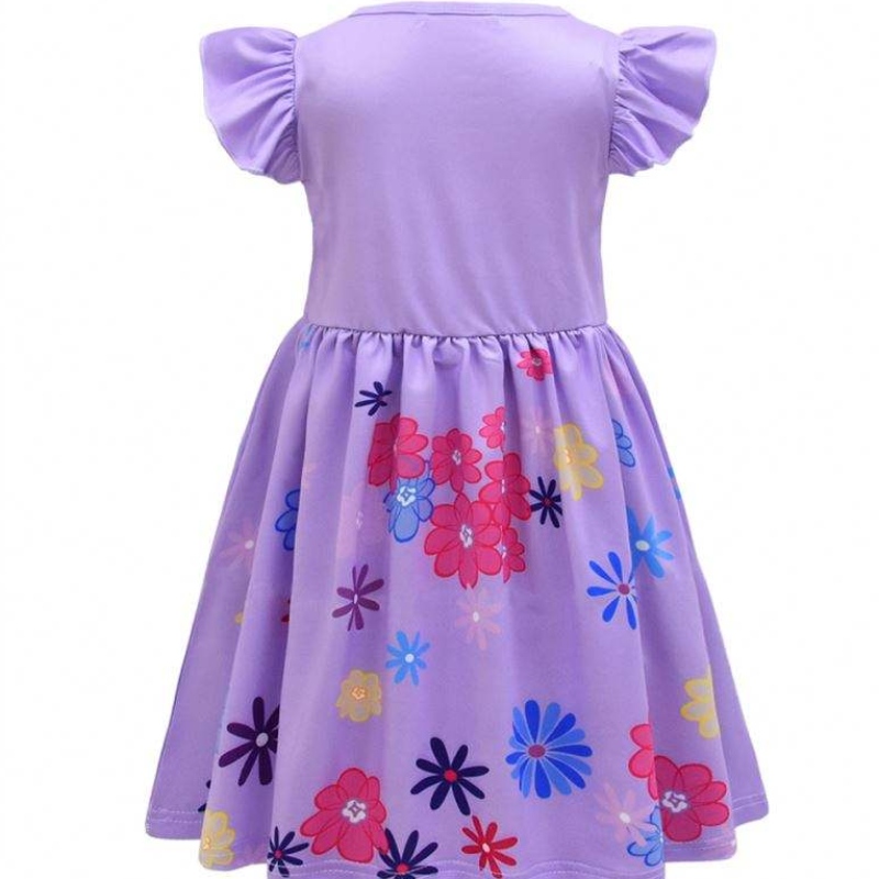 Girls Encanto Charm Dress Encanto Disguise Carnival Summer Virgin Children Princess Midi Mirabel Isabela Birthday Party Dress U