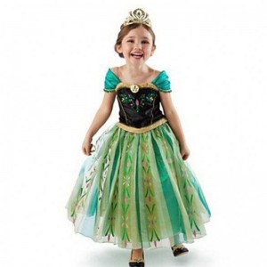 Performance costume Princess Anna Dress Children's Wear Dress Princess Anna Dress