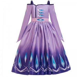 New Princess Anna Elsa Dress For Kids 2 Birthday Party Dresses For Baby Girl Princess