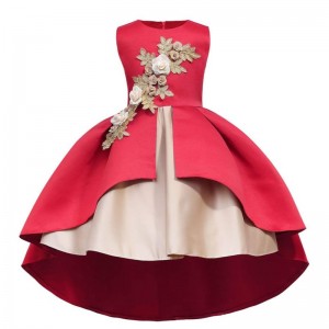 Wholesale Sleeveless Princess Dresses Bow Lace Princess Cake Clothes For Kids Children Flower Girl Dresses