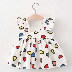 Wholesale Kids Girls Dress Baby Summer Rainbow Toddler Sleeveless Princess Newborn Dresses Clothing for 1-4y Costume with Bag