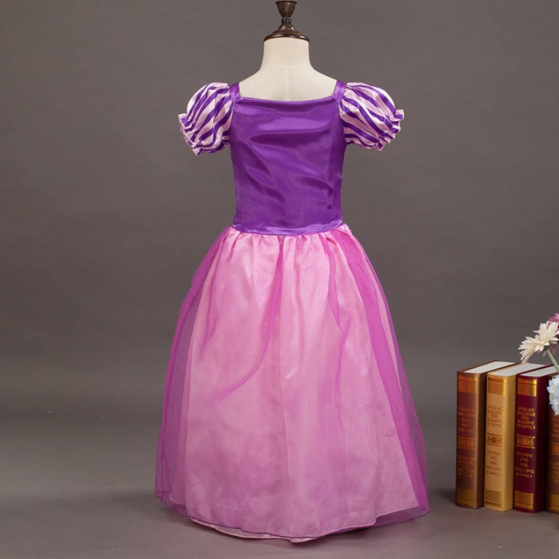 Girls Rapunzel Princess Cosplay Dresses Party Gift Mesh Ball Gown Birthday Movie Costume