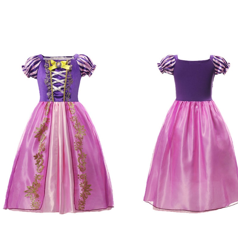 Girls Rapunzel Princess Cosplay Dresses Party Gift Mesh Ball Gown Birthday Movie Costume