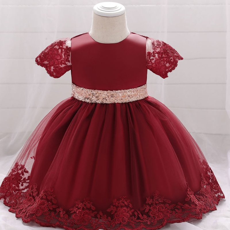 2022 Ceremony Infant 1st Birthday Dress For Baby Girl Clothes Sequin Princess Dresses Party Baptism Clothing 0 1 2 Yea