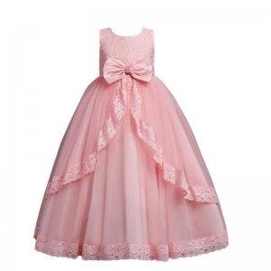 Elegant Princess Dress Kids Flower Dresses For Girls Vintage Children Dresses for Christmas Party Ball Gown