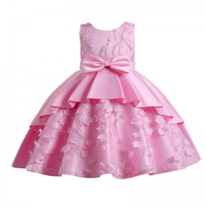 Luxury Party Formal Dress For Wedding Birthday Kids Christmas Dresses For Girls Lace Tutu Flower Girls Dress