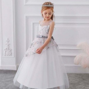 High quality long dress for birthday princess ball gown fashion girl's dress LP-250