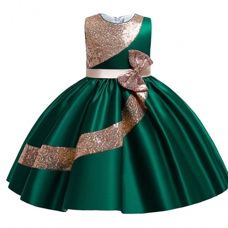 BAIGE 10Years Amazon Sequined Children's Girl Party Dress Girls Wedding Party Ball Gown L5283
