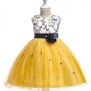 Baby Girl Summer Cotton Sleeveless Christmas Floral Dresses Kids Princess Party Dress L5022