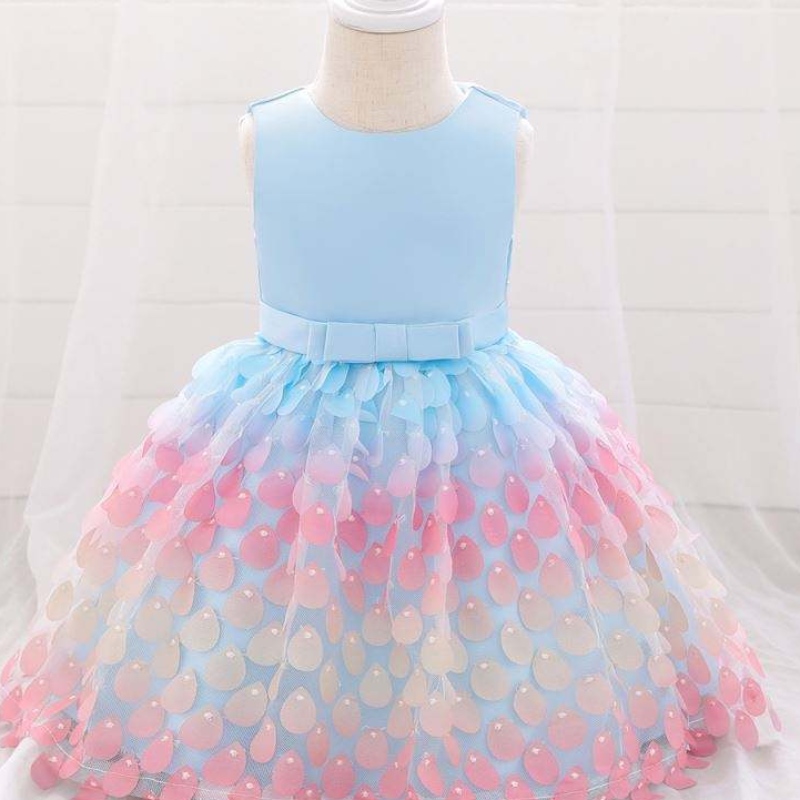 BAIGE Amazon Top Sale Mermaid Sequin Baby Dress Princess Girls Party Birthday Dresses one piece girls party dresses