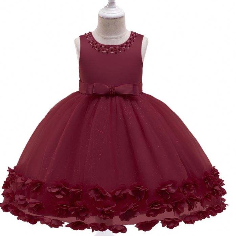 BAIGE Wholesale Princess Flower Dress Girls Birthday Party Wedding Costume Fancy Baby Dresses
