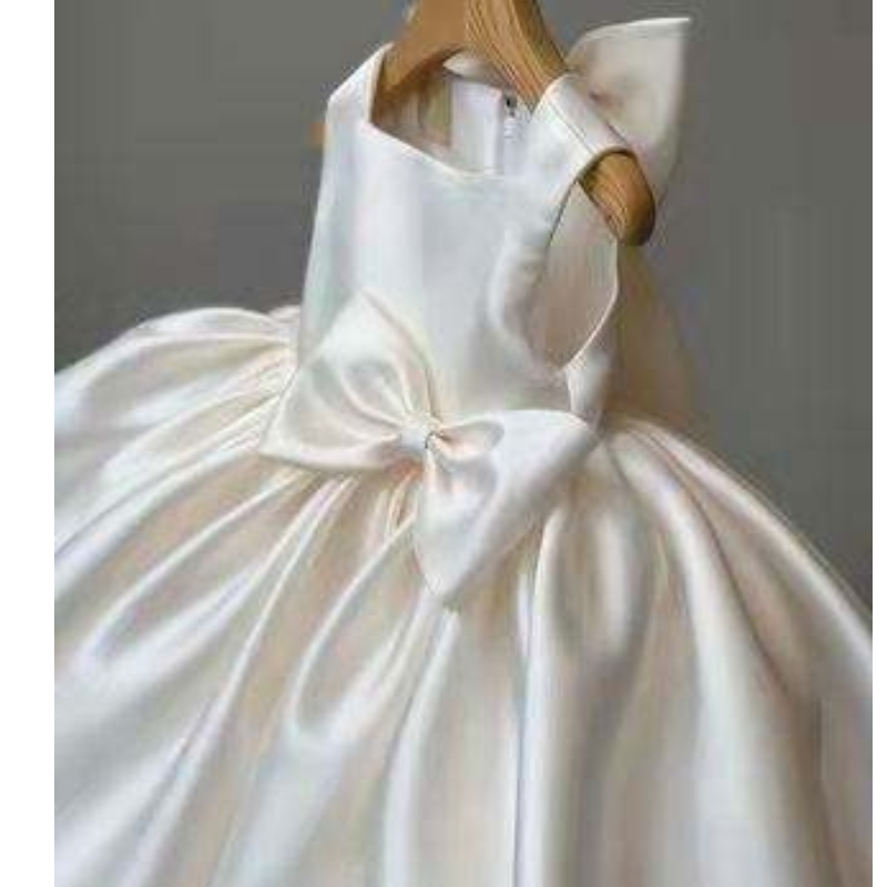 BAIGE New Design Girls Dresses Summer Little Girl Princess Party Bow Kids Formal Dress Children Prom Clothing
