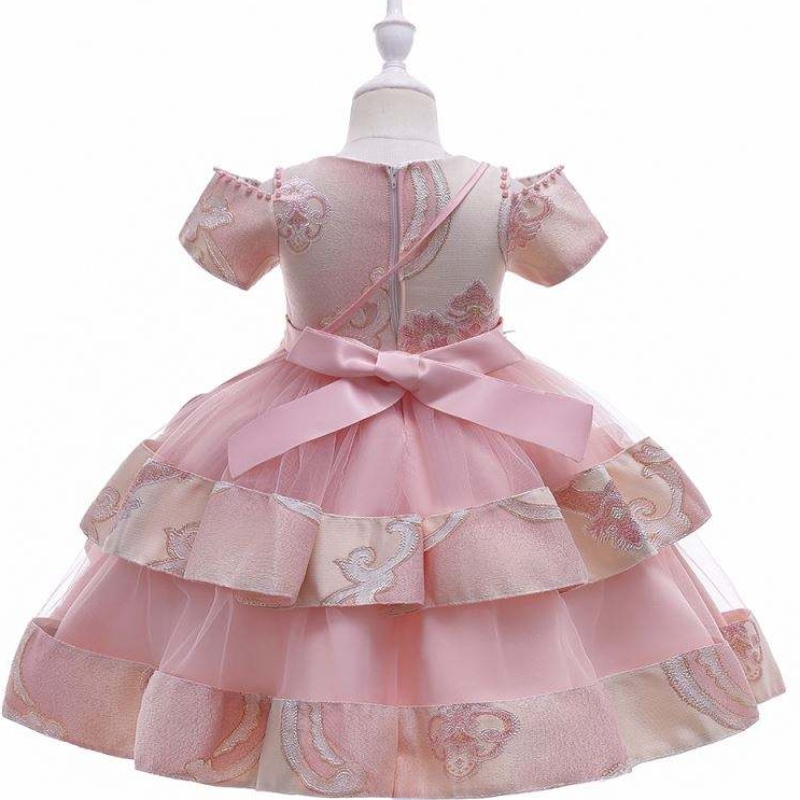 BAIGE Amazon Hot Sale New Wedding Event Frock Birthday Ceremony Girl Party Dress Kids 3-8Years Old Girl Fancy Dresses L5212