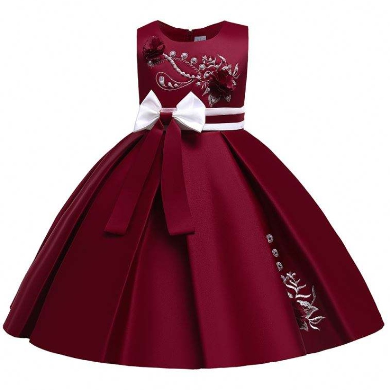 BAIGE Satin Pattern 4years Children Ball Gown Kids Flower Girl Party Dress L5285