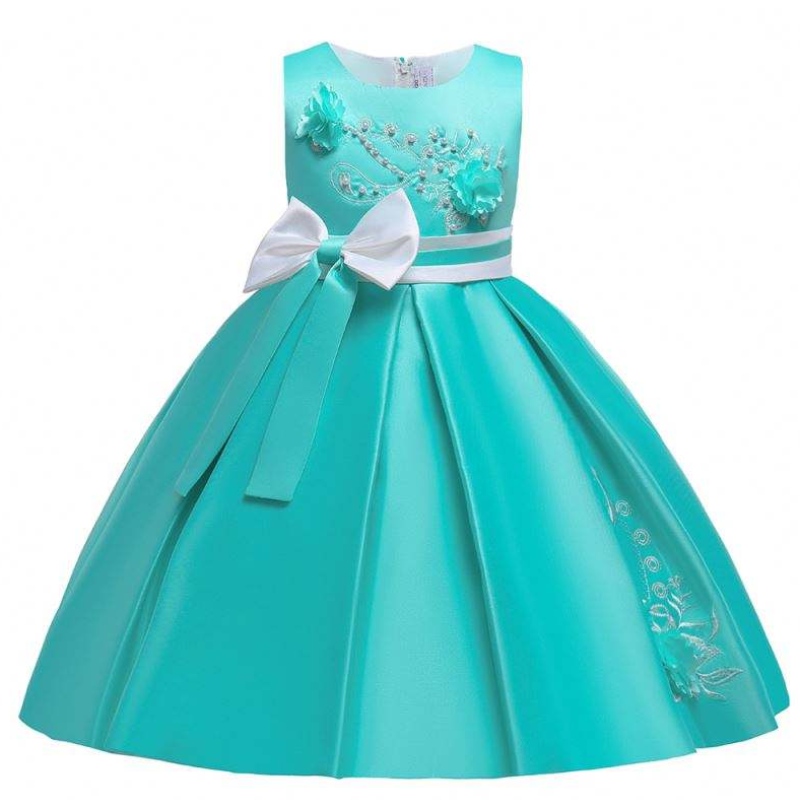 BAIGE Satin Pattern 4years Children Ball Gown Kids Flower Girl Party Dress L5285