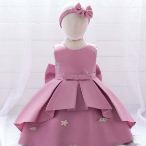 Kids Clothing Cute Sleeveless Flower Girls Party Dress Floral Wedding Princess Dresses L185