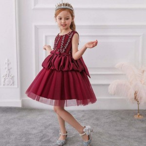 Latest Design Hot Sale Birthday Elegant Cute Kids Dresses Princess Boutique Baby Ball Gown L5177